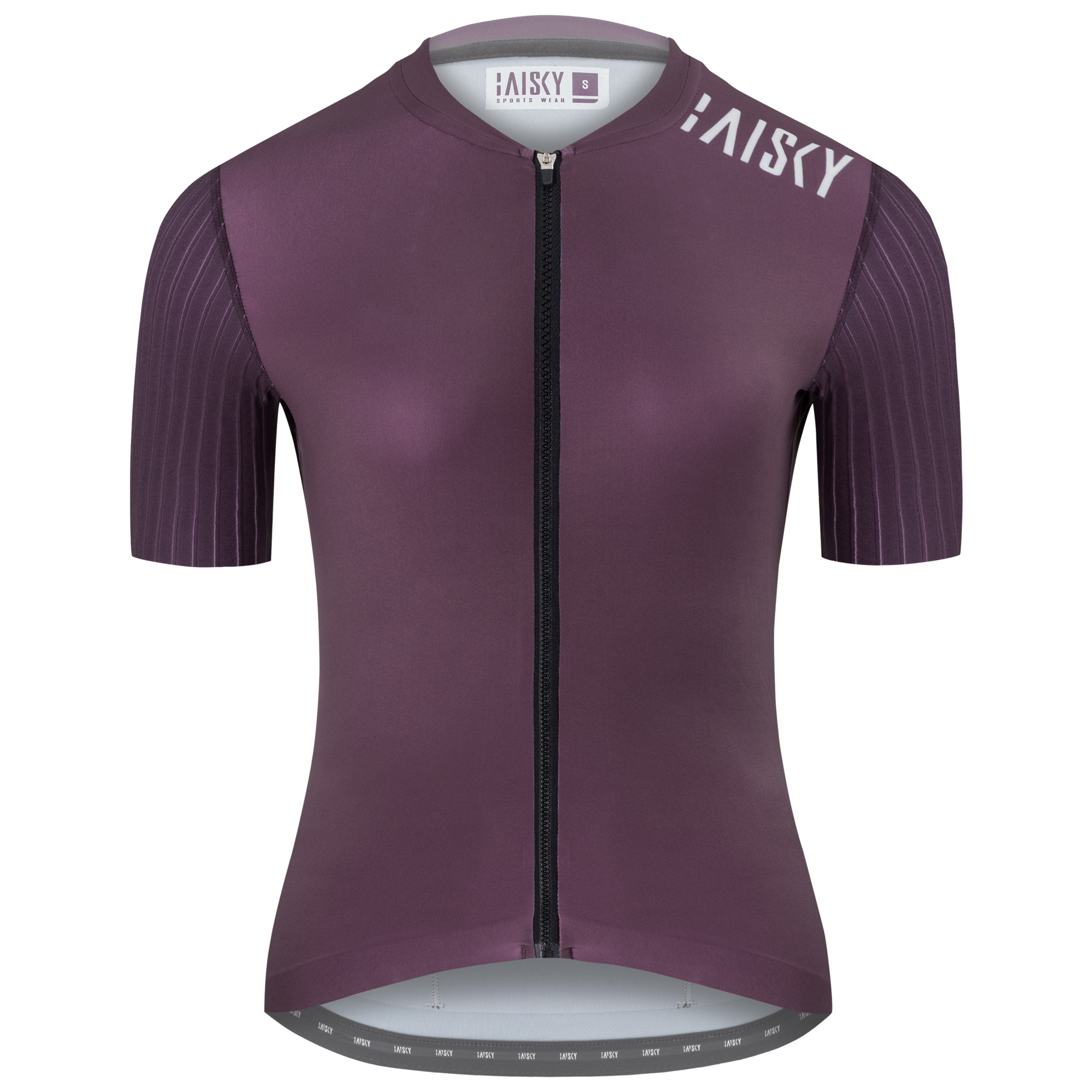 女款空力短車衣 潔淨V 深紫