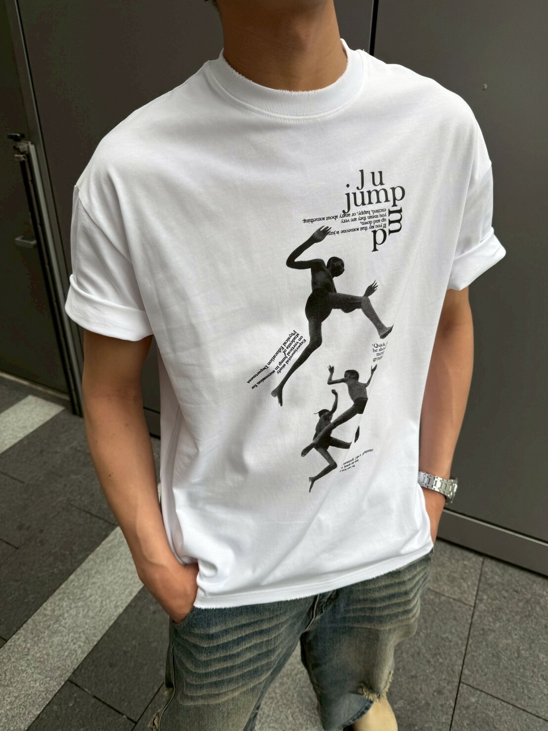 jump人像印花短T