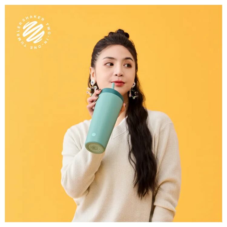 Blender Bottle® Tumbler 不鏽鋼吸管隨行杯|710ml 曙光碧影