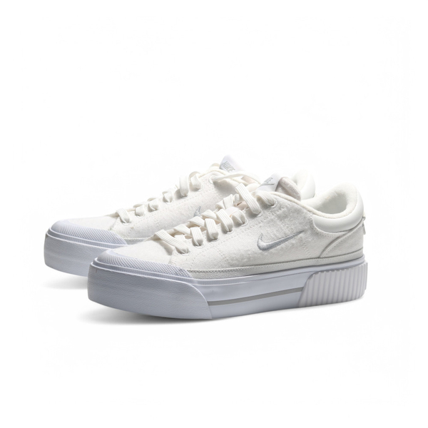 NIKE 休閒鞋 COURT LEGACY LIFT 米白 厚底鞋 女 FZ2606-100