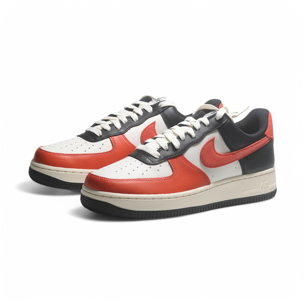 NIKE 休閒鞋 AIR FORCE 1 07 LV8 黑白紅 皮革 男 HQ4987-010