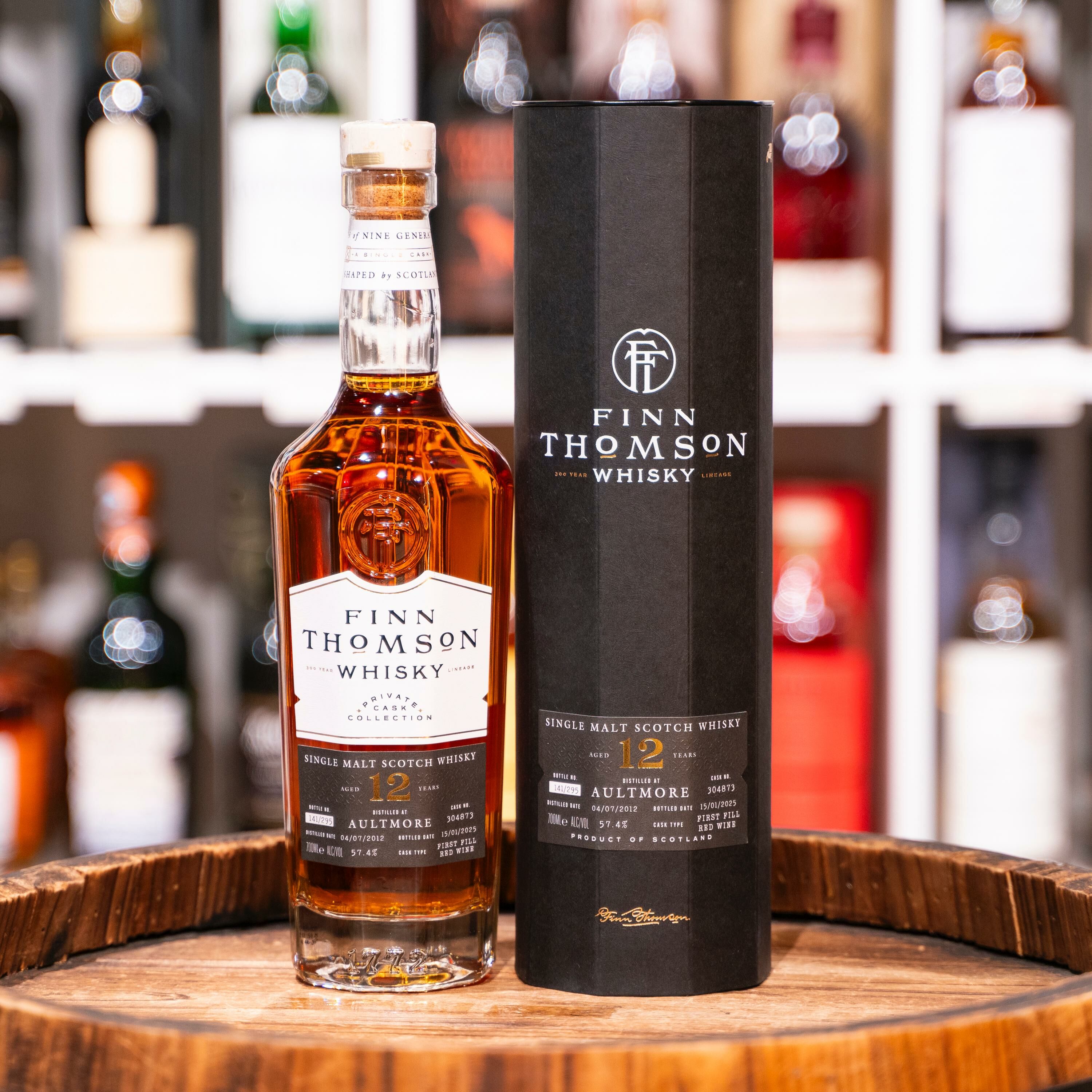 Finn Thomson Aultmore First Fill Red Wine Barrel 12 Years Old (57.4% alc)