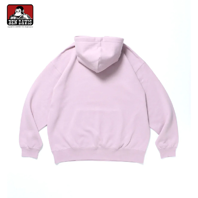 【 BEN DAVIS | MISCHIEVOUS LETTERS HOODIE 猿人噴漆內刷毛帽TEE - 粉紫】