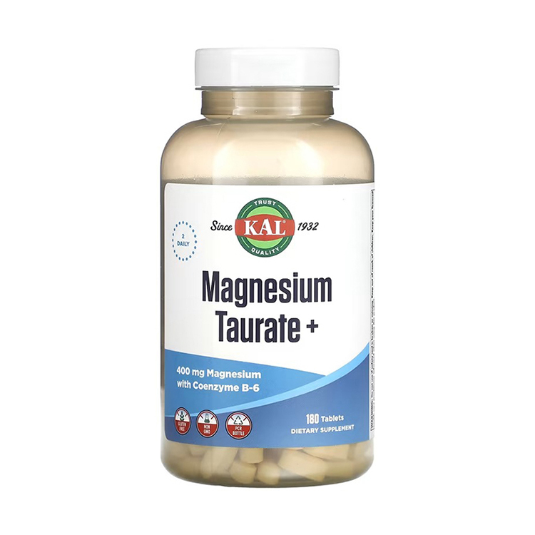 KAL, Magnesium Taurate +, 200 mg, 180 Tablets
