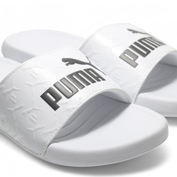 PUMA 拖鞋 POPCAT 20 SUPERLOGO 白 運動拖鞋 情侶 男女 39542002