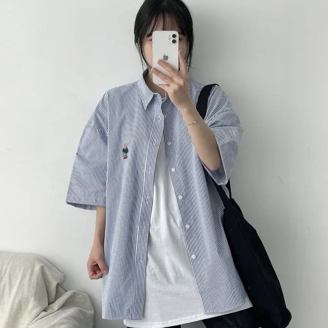 Bear Stripe Boxy T-Shirt