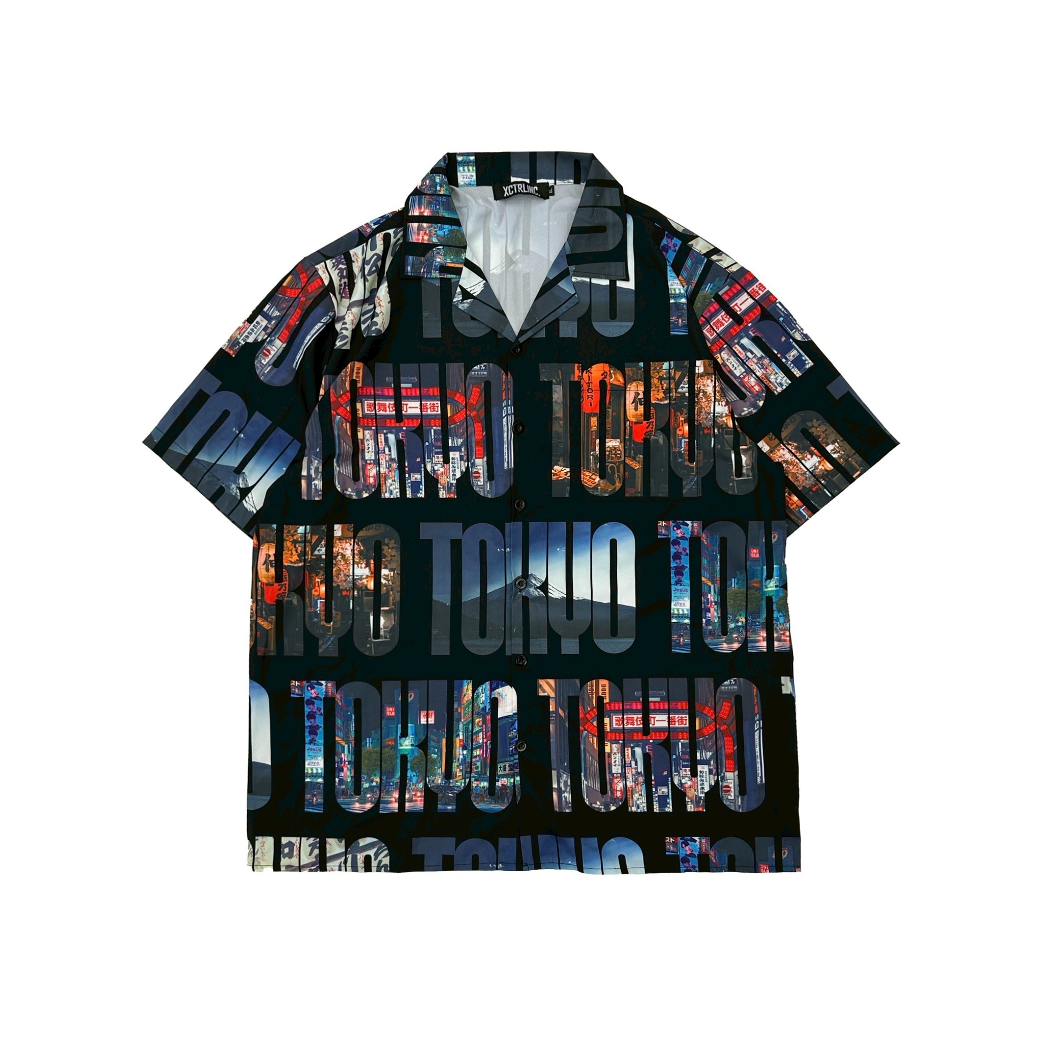 XCTRL 東京景致黑-短袖襯衫