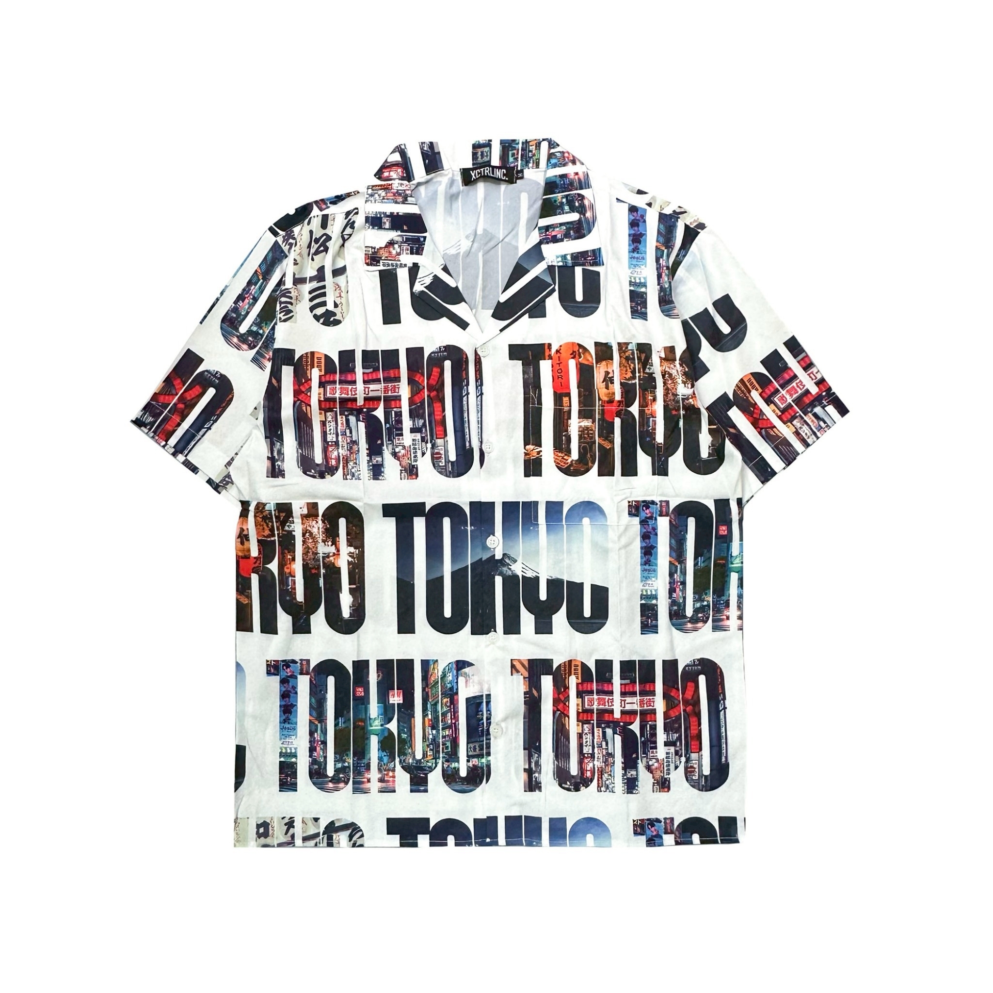XCTRL 東京景致白-短袖襯衫