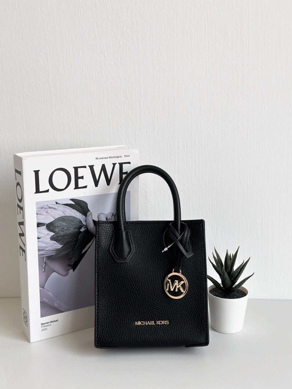 MICHAEL KORS MERCER 經典法式純色LOGO 風琴包