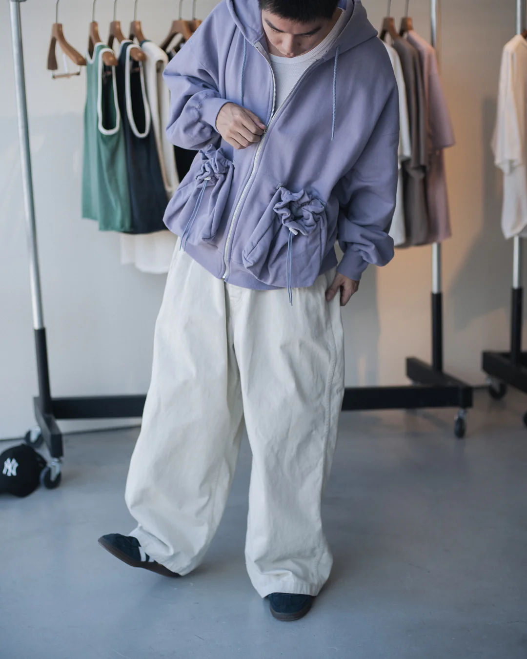 refomed - FRESH MAN SATIN PANTS / IVORY