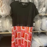 [S] KARL LAGERFELD PARFAIT MULTI PLEATED TSHIRT DRESS, L5BB3937-PM4 (SKL1253)