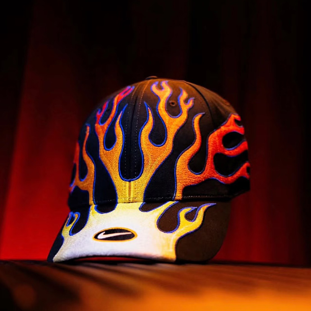 Nike Club Cap Structured OG Flame Cap Multicolor 火焰 黑色 藍色 紅色 棒球帽 老帽 HV6642-010-687-410