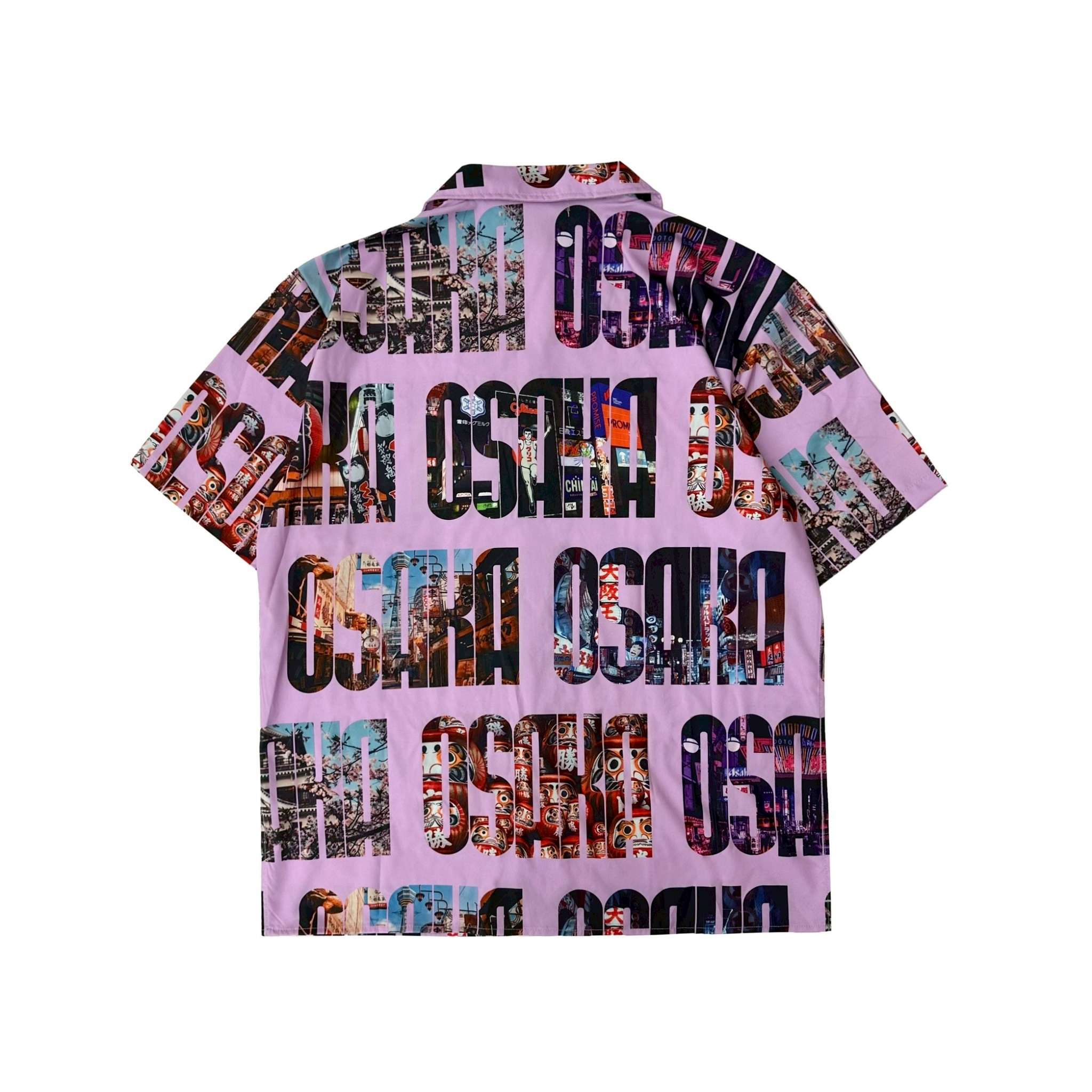XCTRL 大阪景致粉紫-短袖襯衫