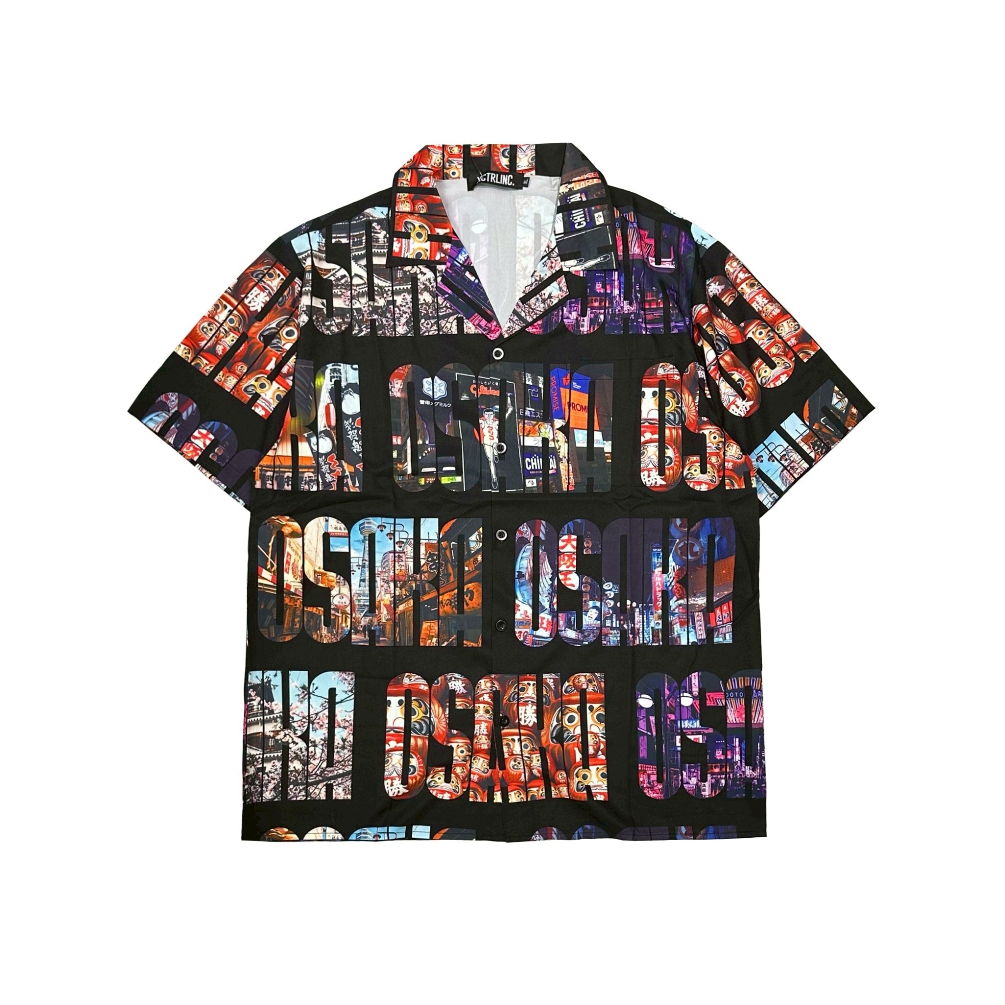 XCTRL 大阪景致黑-短袖襯衫