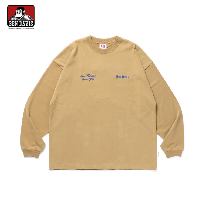 【 BEN DAVIS | CAEDS EMB BRUSHED LS 撲克牌刺繡薄長TEE - 3色】