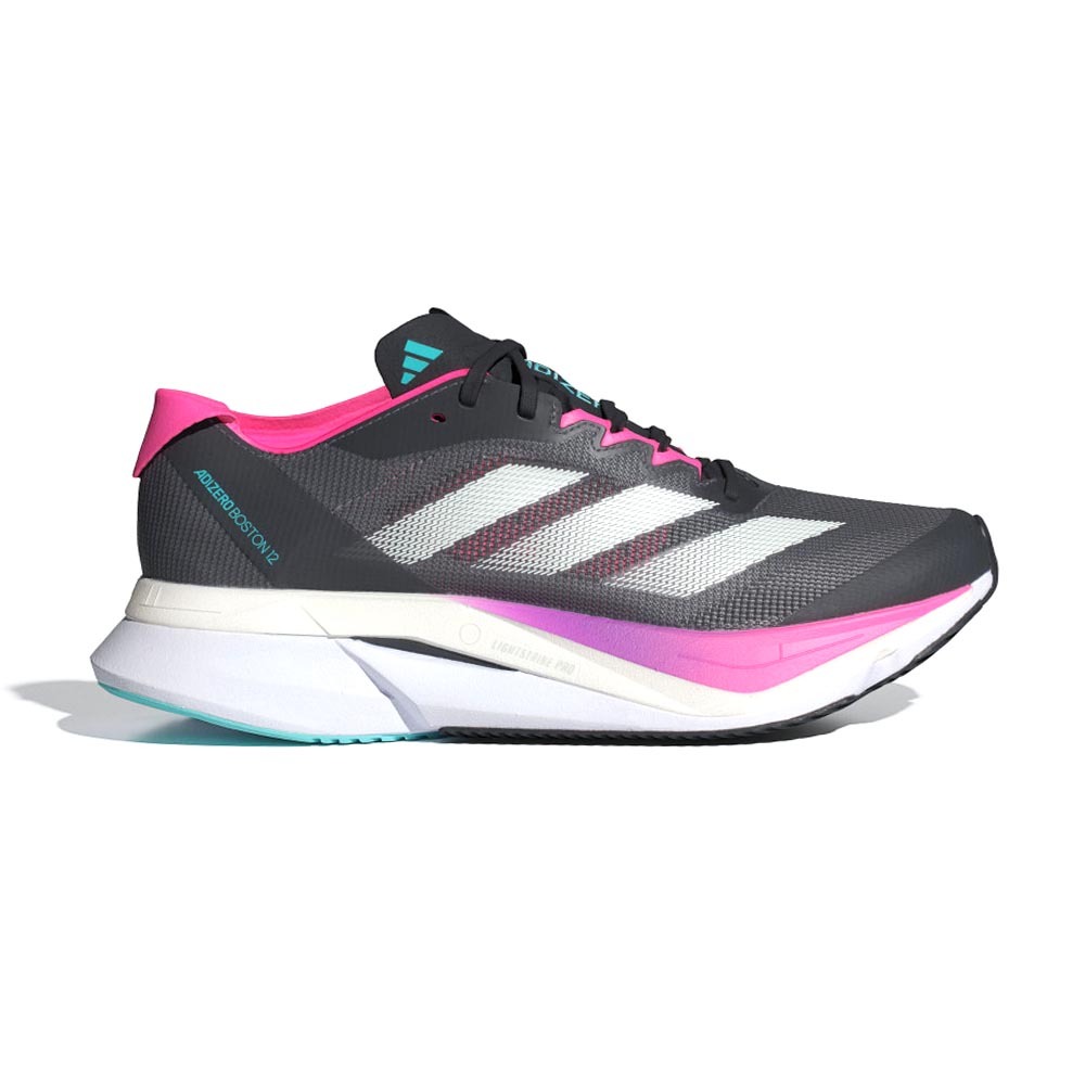 Adidas Adizero Boston 12 女鞋 黑灰粉色 運動 跑鞋 休閒 輕量 緩震 慢跑鞋 JI4481