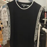[S] KARL LAGERFELD BLACK LOGO TAPE SWEATER VEST, L5TSS704-BLK (SKL1255)