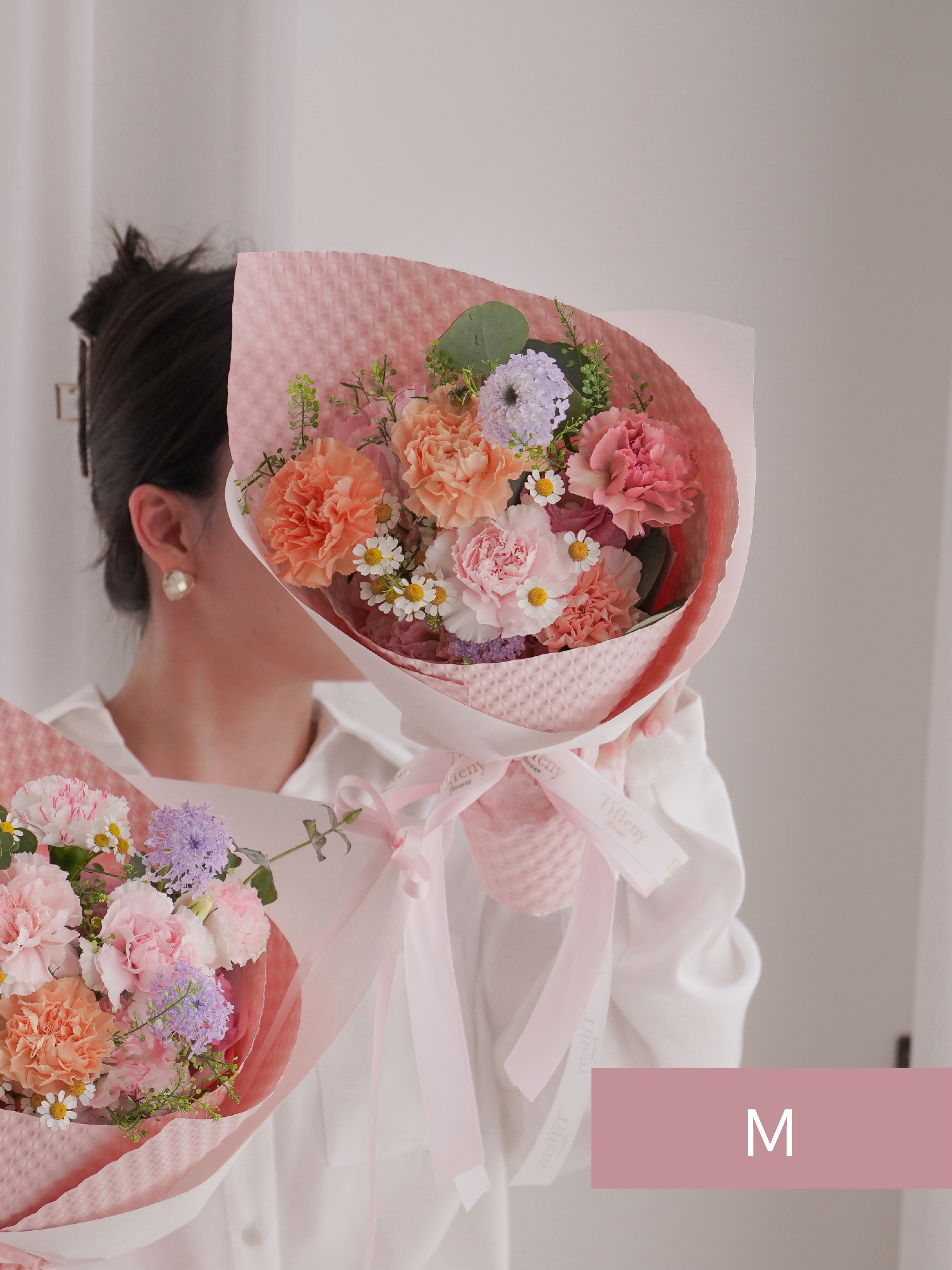 浪漫唯美・康乃馨鮮花花束 母親節花束 / M /