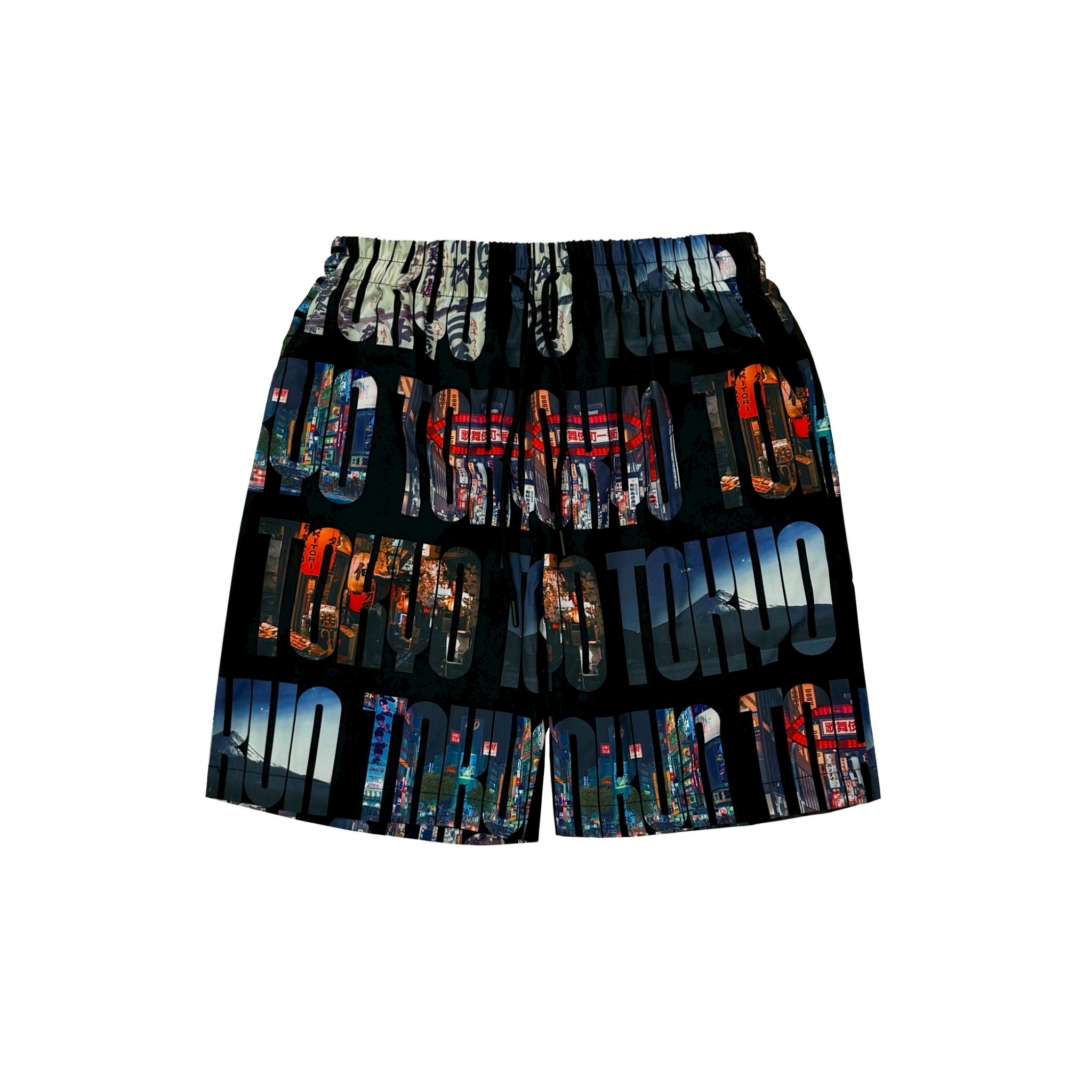 XCTRL 東京景致短褲-黑