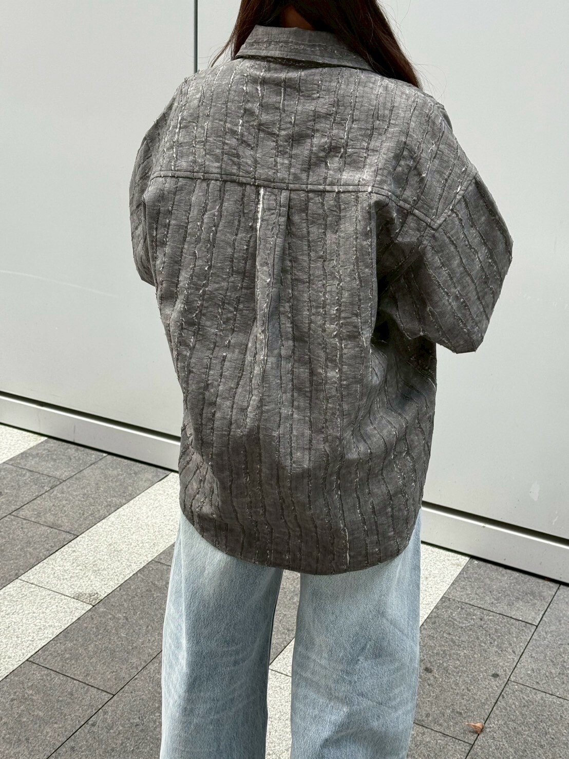 肌理感毛邊襯衫