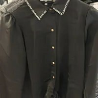 [S] KARL LAGERFELD BLACK LOGO LETTERING POLO SHIRT, L5BA9609-BLK (SKL1271)