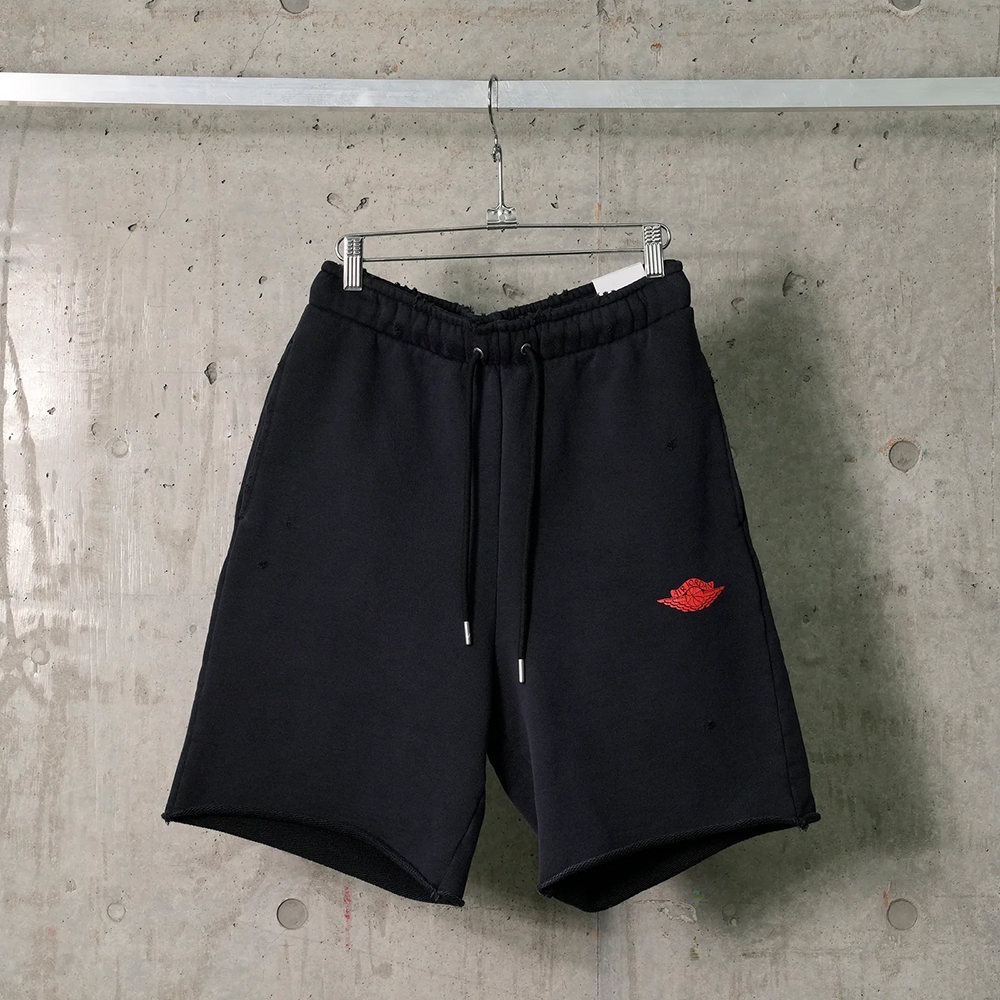 NIKE JORDAN BRAND Rare Air 系列 FLC SHORT 運動短褲 不修邊 短褲 棉褲 黑紅 皇家藍色 男款 IF1411-010-470