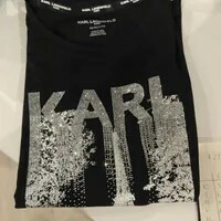 [S] KARL LAGERFELD BLACK SILVER GRAPHIC T-SHIRT, L5WHA036-BSV (SKL1270)