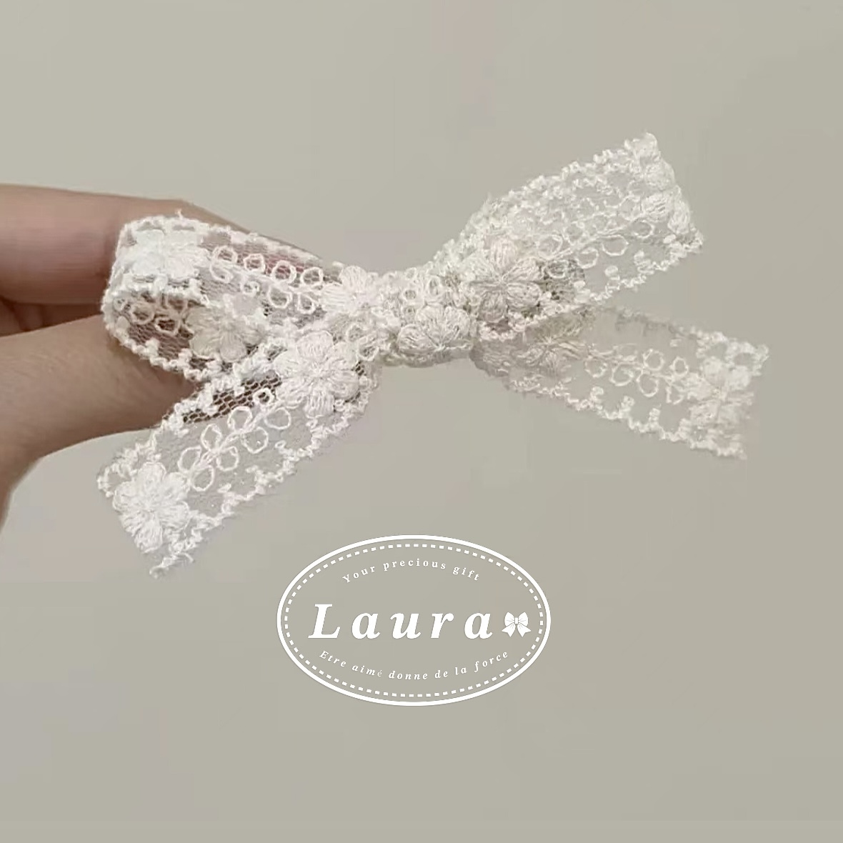 G32蕾絲蝴蝶結對夾【一組】