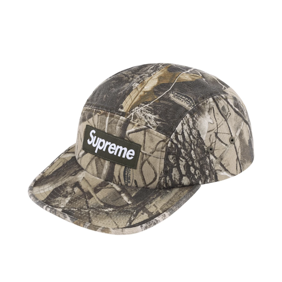 -(B06)-SUPREME WASHED CHINO TWILL BOX LOGO CAMP CAP 水洗 五分割帽 深藍/湖水綠/落葉/黃色/銀色-SS25H40