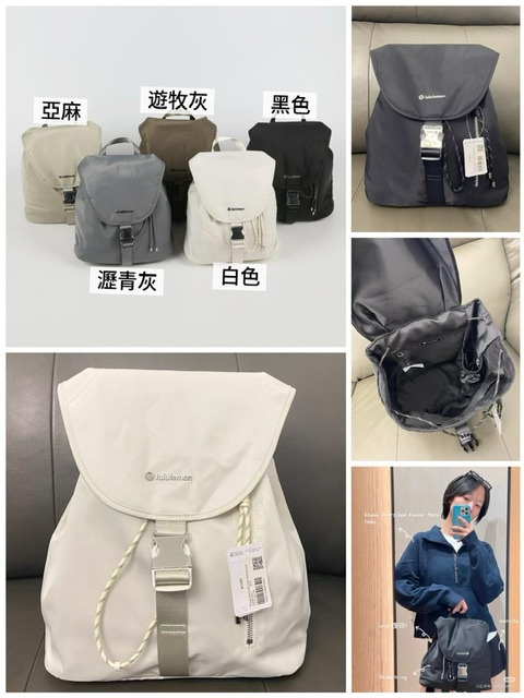 Lul*ulemon男女通用旅行戶外便攜超輕束口雙肩包 -2500813