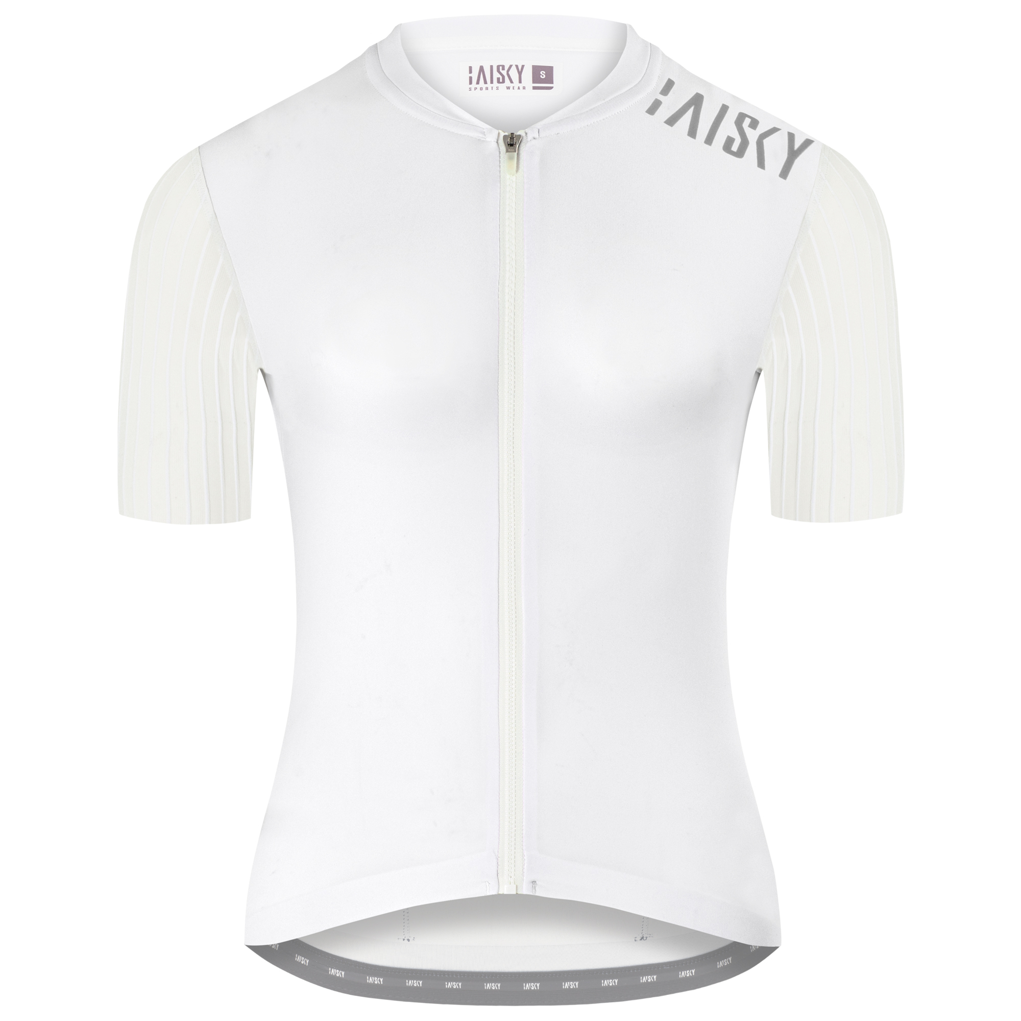 女款空力短車衣 潔淨V 白