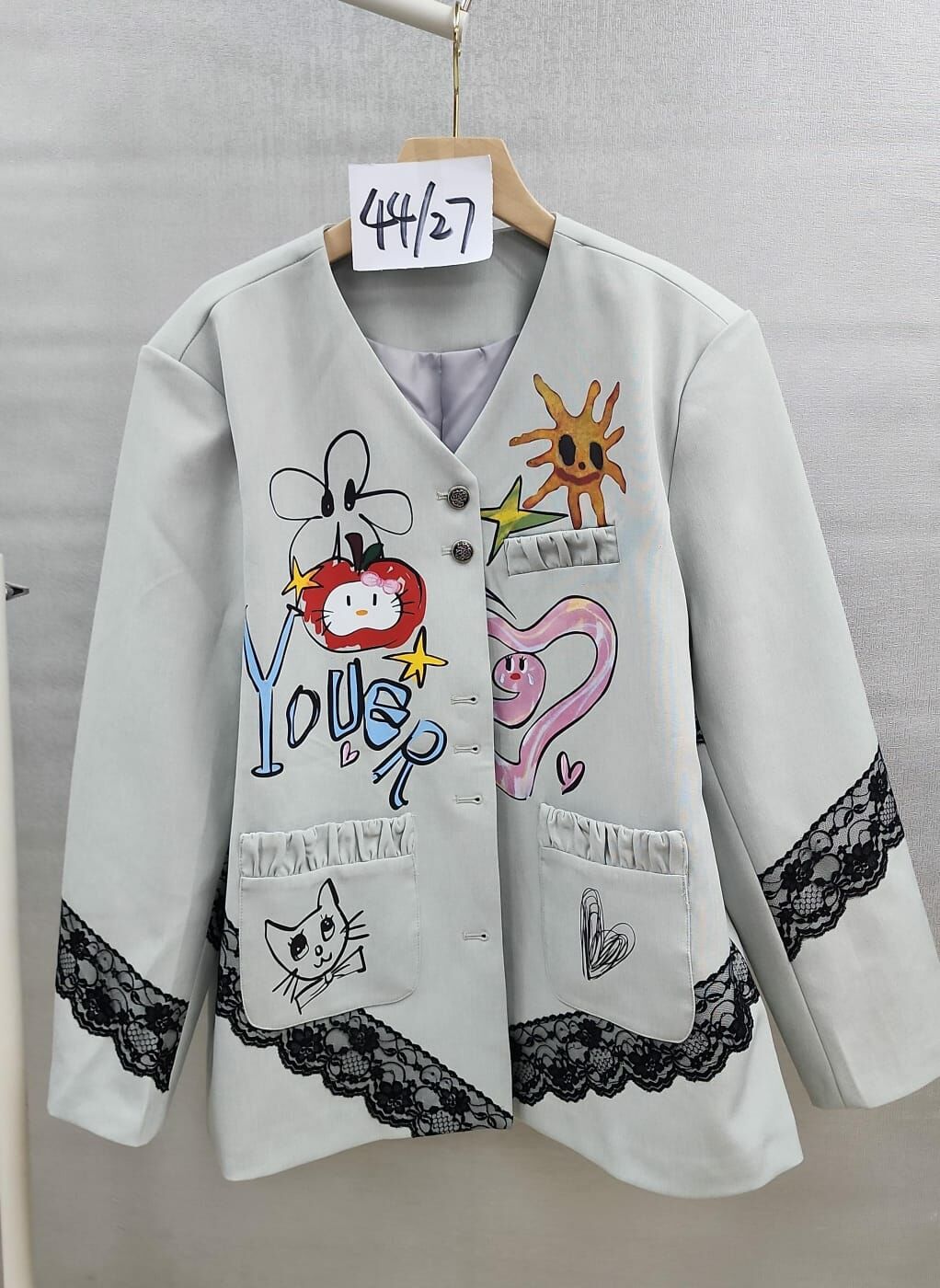 Cd2727   公仔繪圖西裝   胸44 長27