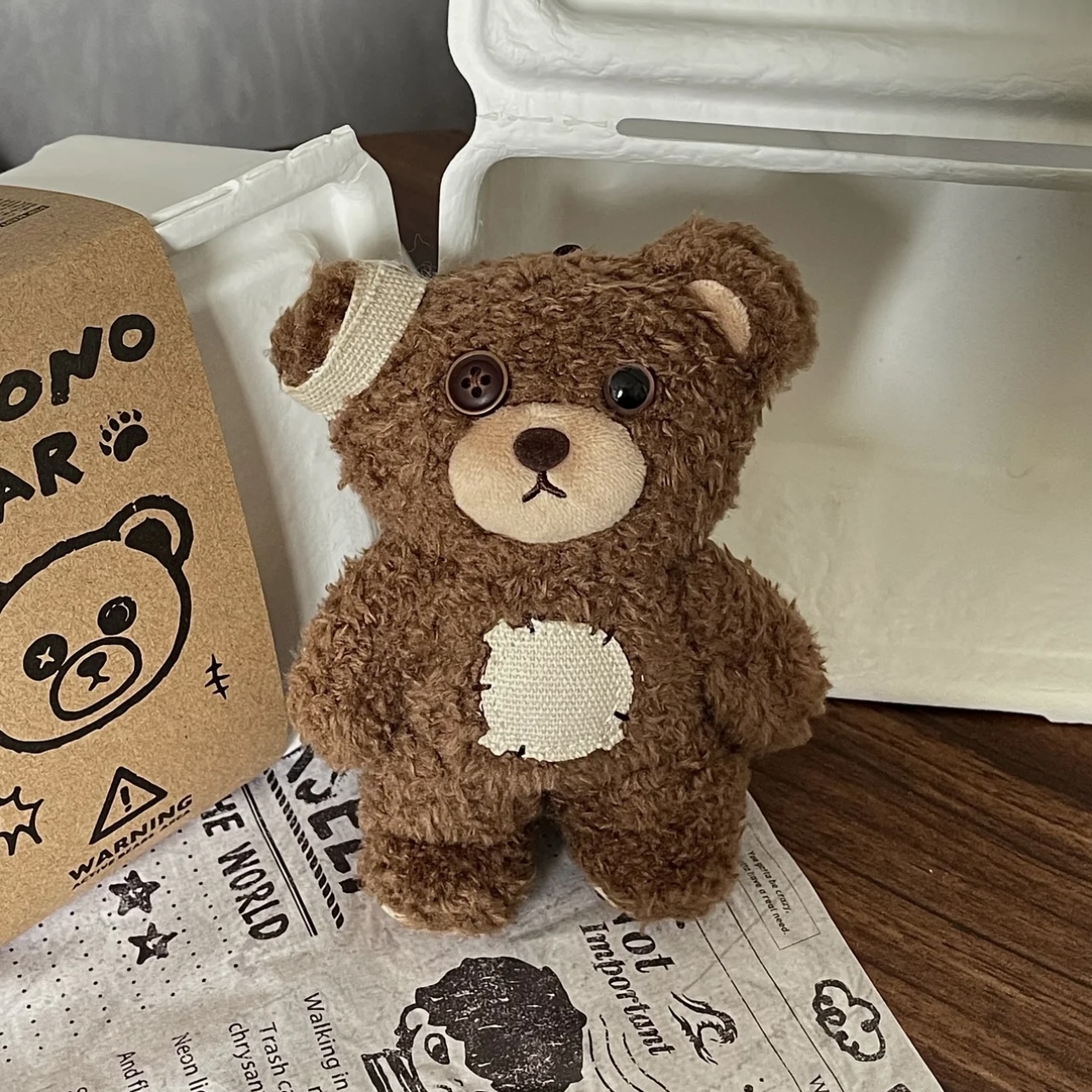 POP MART 泡泡瑪特 HIRONO 小野熊毛絨公仔