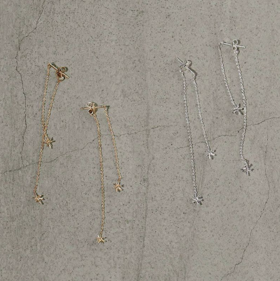 迷你星星長鏈耳環