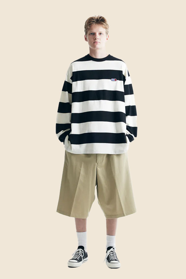 FARAH -  NO TUCK 休閒寬短褲 （卡其色）