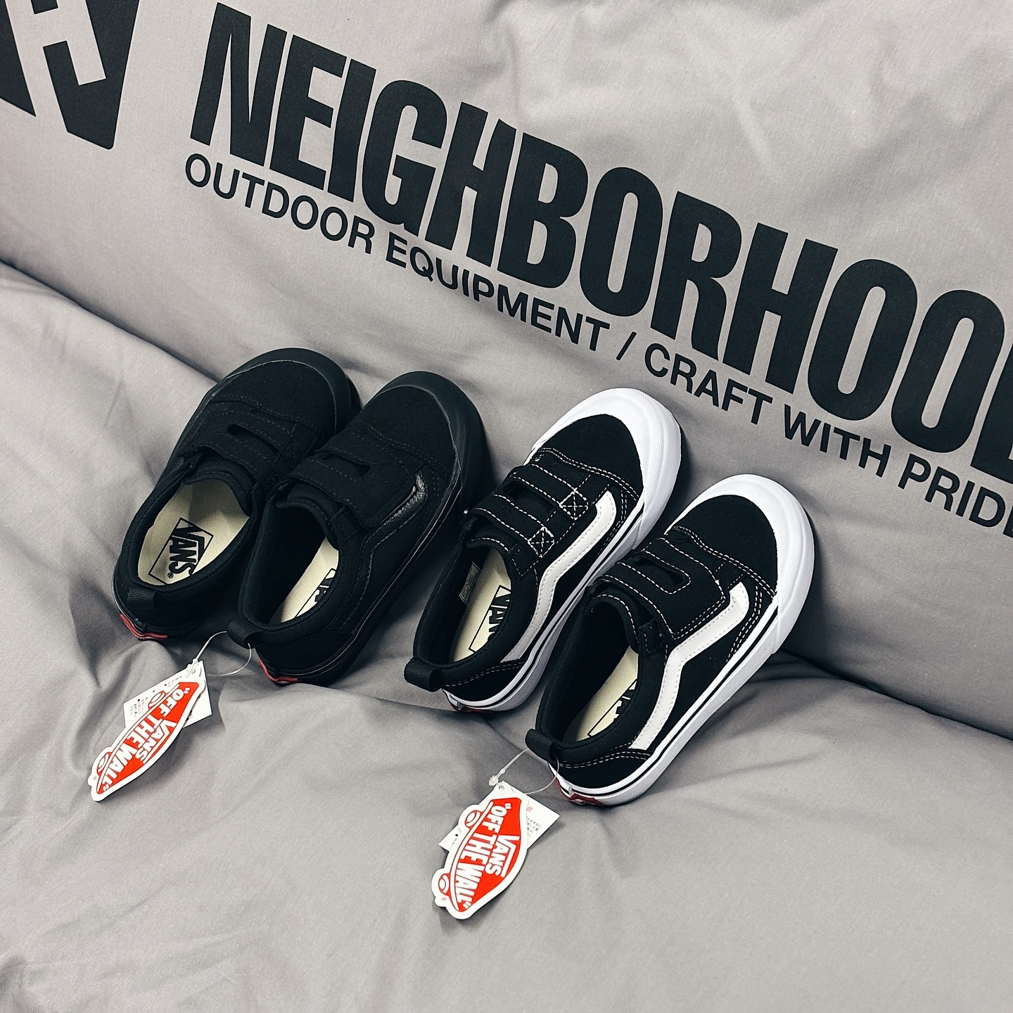 Vans Old Skool Blt 日本新款 2色 魔鬼氈 黑色 黑白 中童 童鞋 V36PSBLTACT