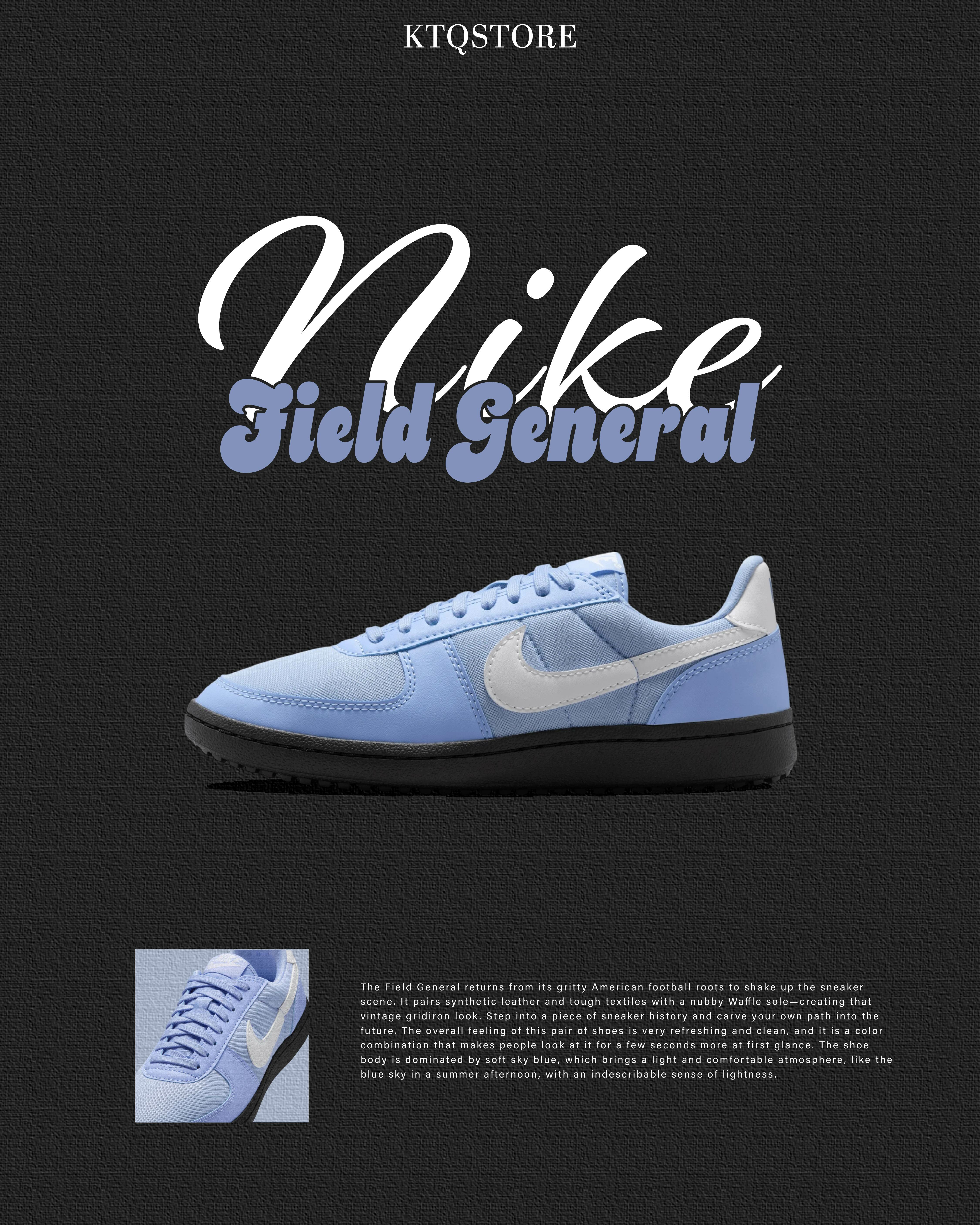 KTQ STORE ‧ Nike Field General 水藍 FZ5593-400