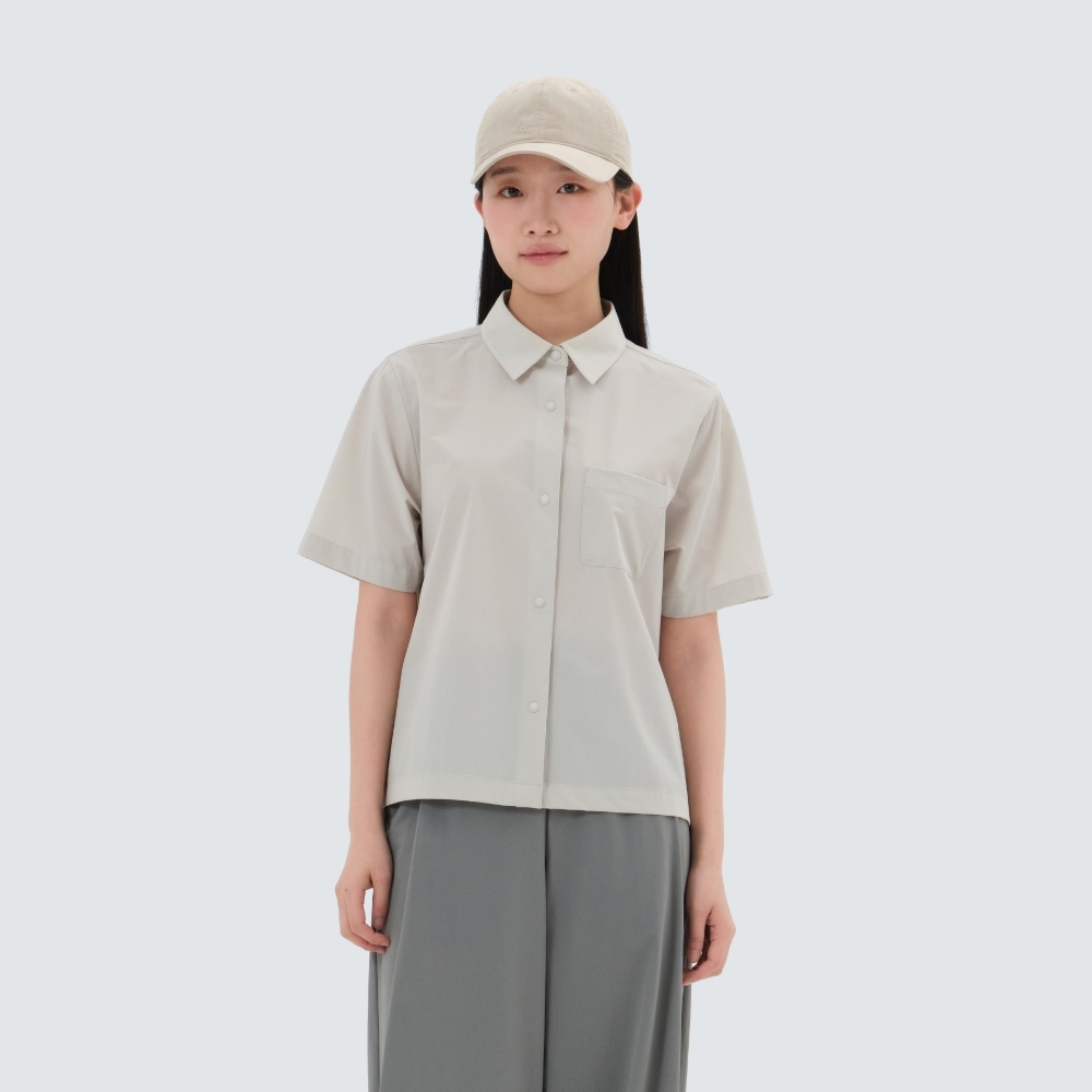 【代購】Snow Peak 雪諾必克 女 Airdot 口袋 襯衫 短袖 S25MWTSH35