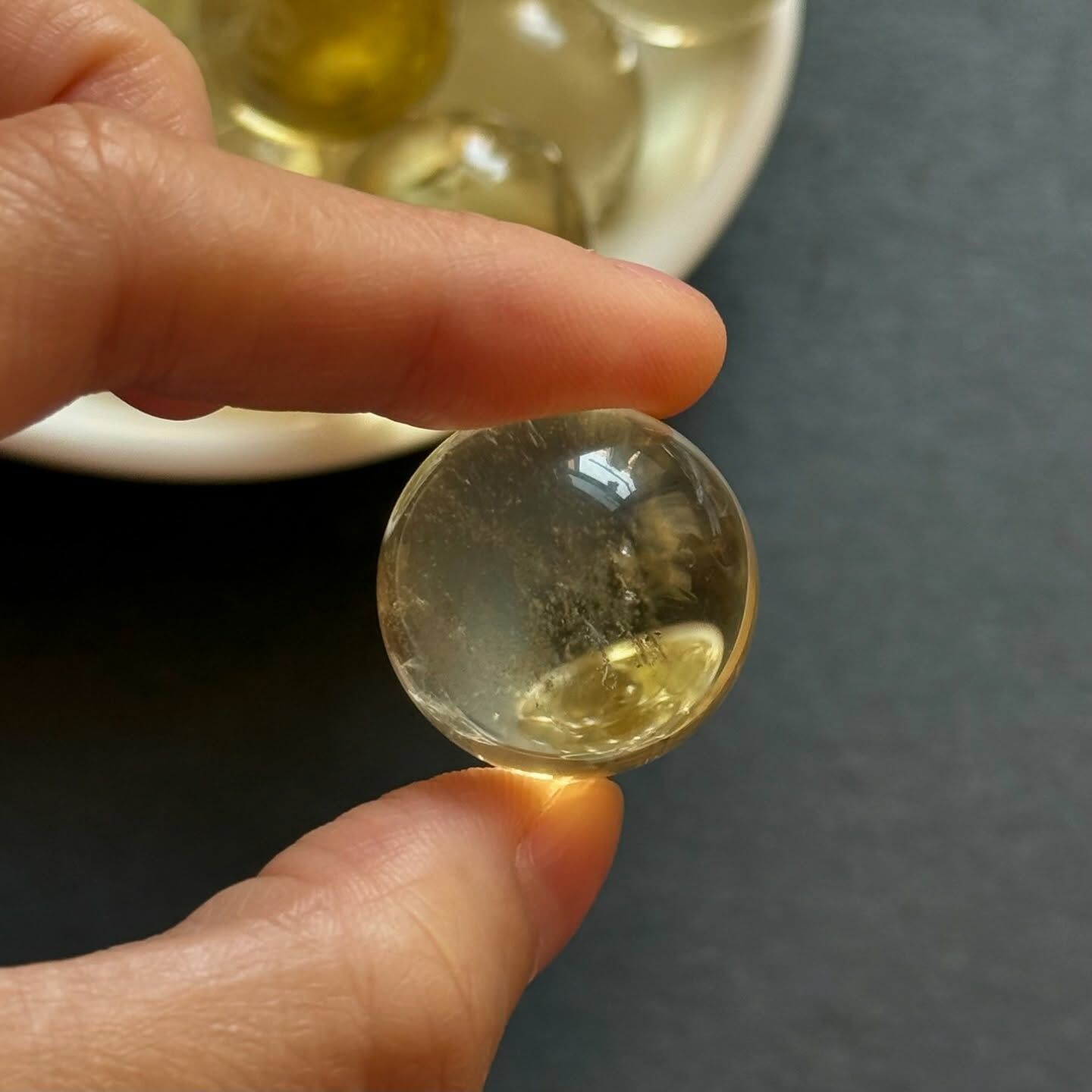 [原石] 黃水晶球 約20mm