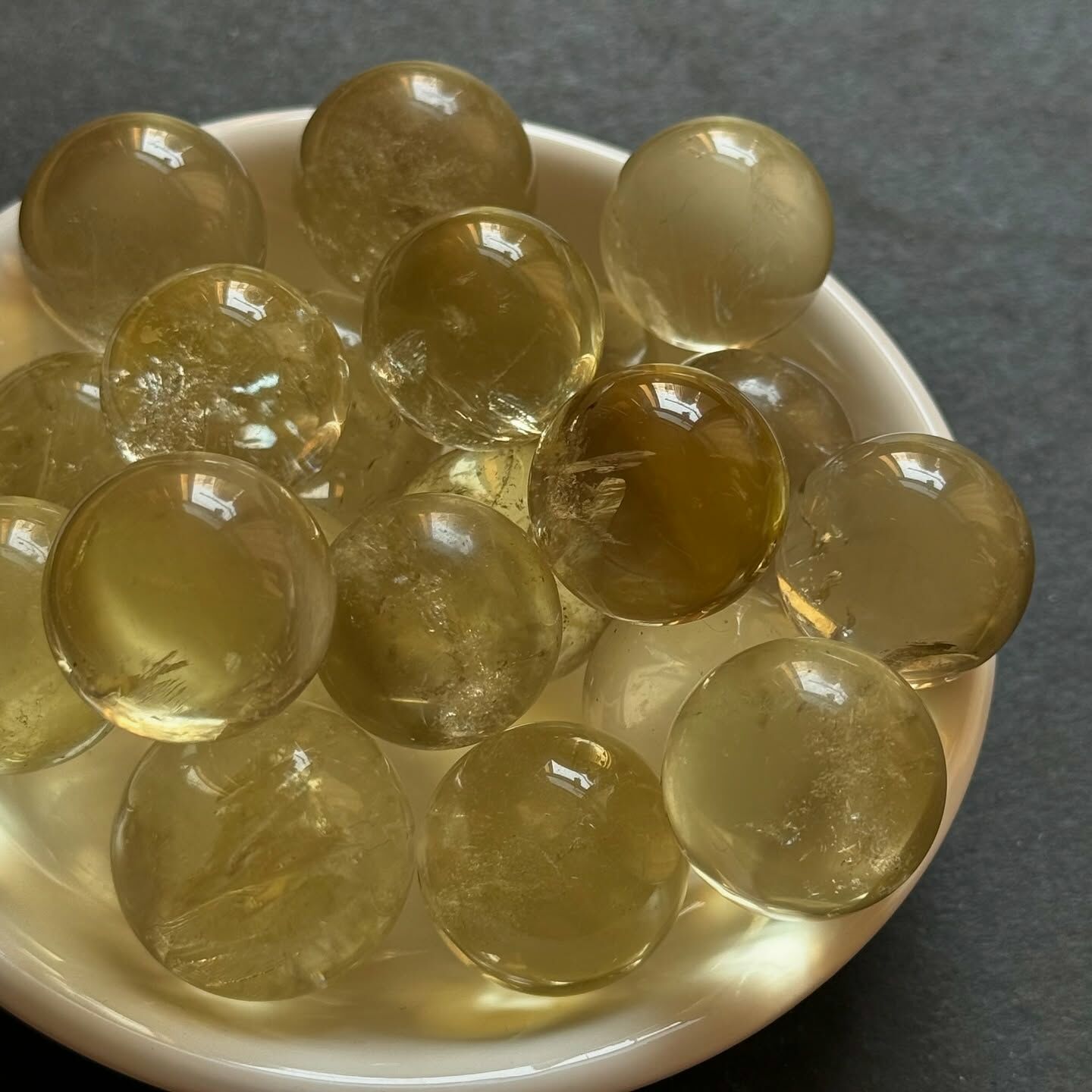 [原石] 黃水晶球 約20mm