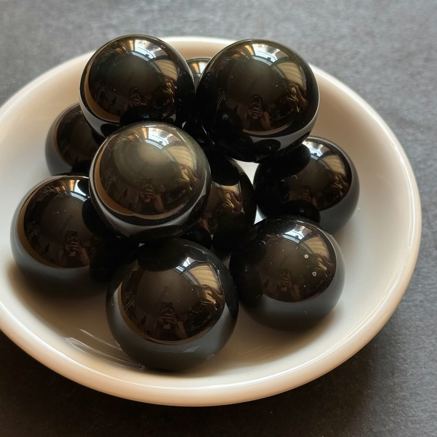 [原石] 彩虹黑曜石 水晶球 高彩等級