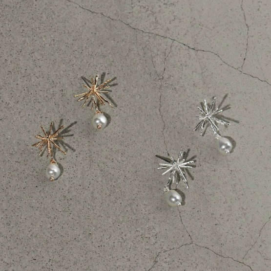 璀璨星星珍珠耳環