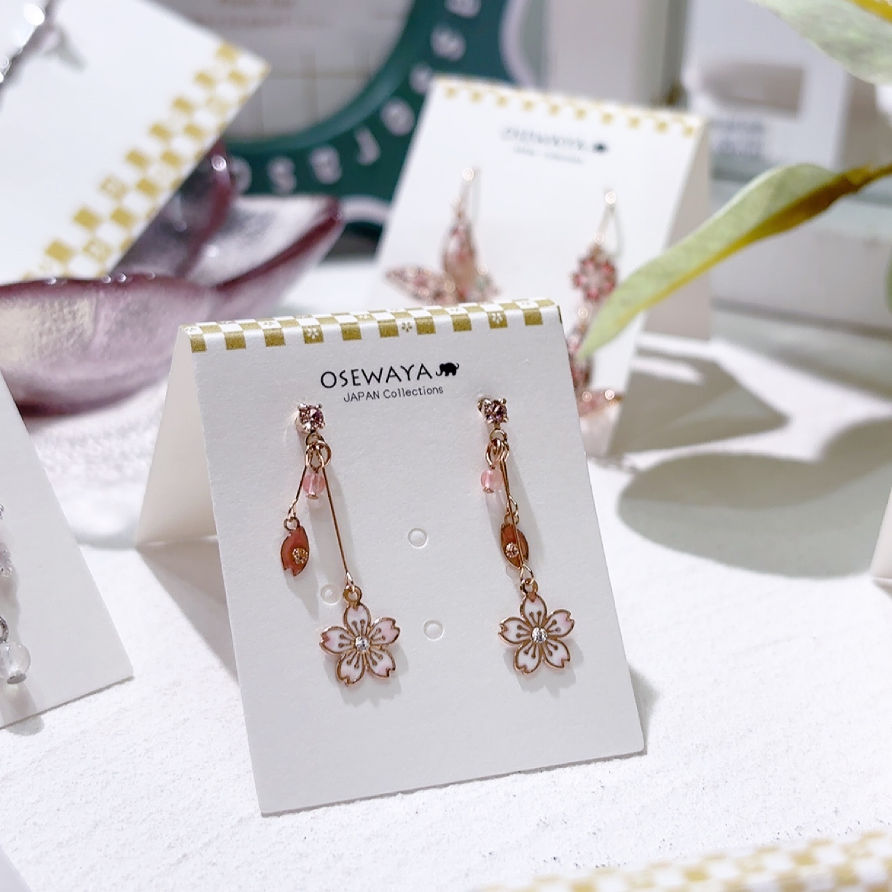 [日本制] 櫻花飄下耳環