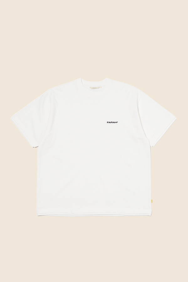 FARAH - 兩件式純棉短TEE （復古白）