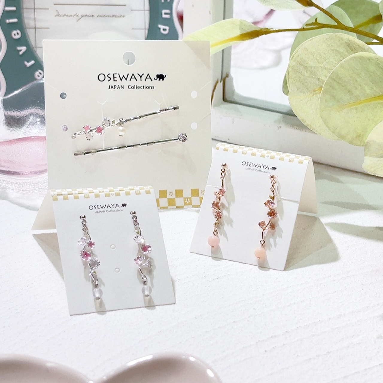 櫻花珍珠耳環/髮夾