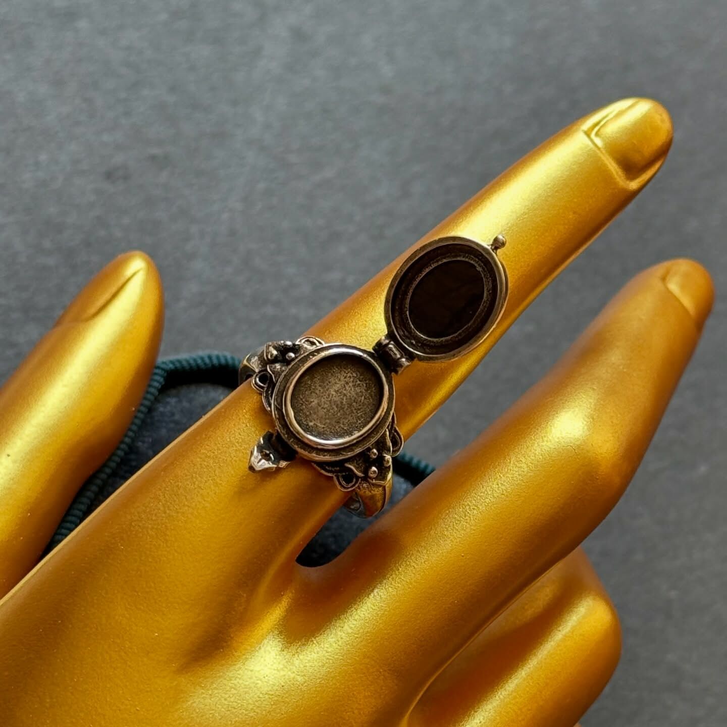 [原石] 金運石 水晶戒指