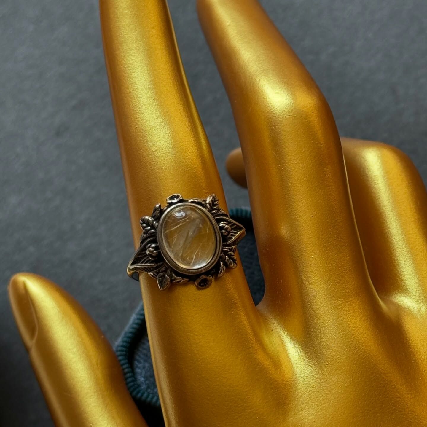 [原石] 鈦髮晶 水晶戒指