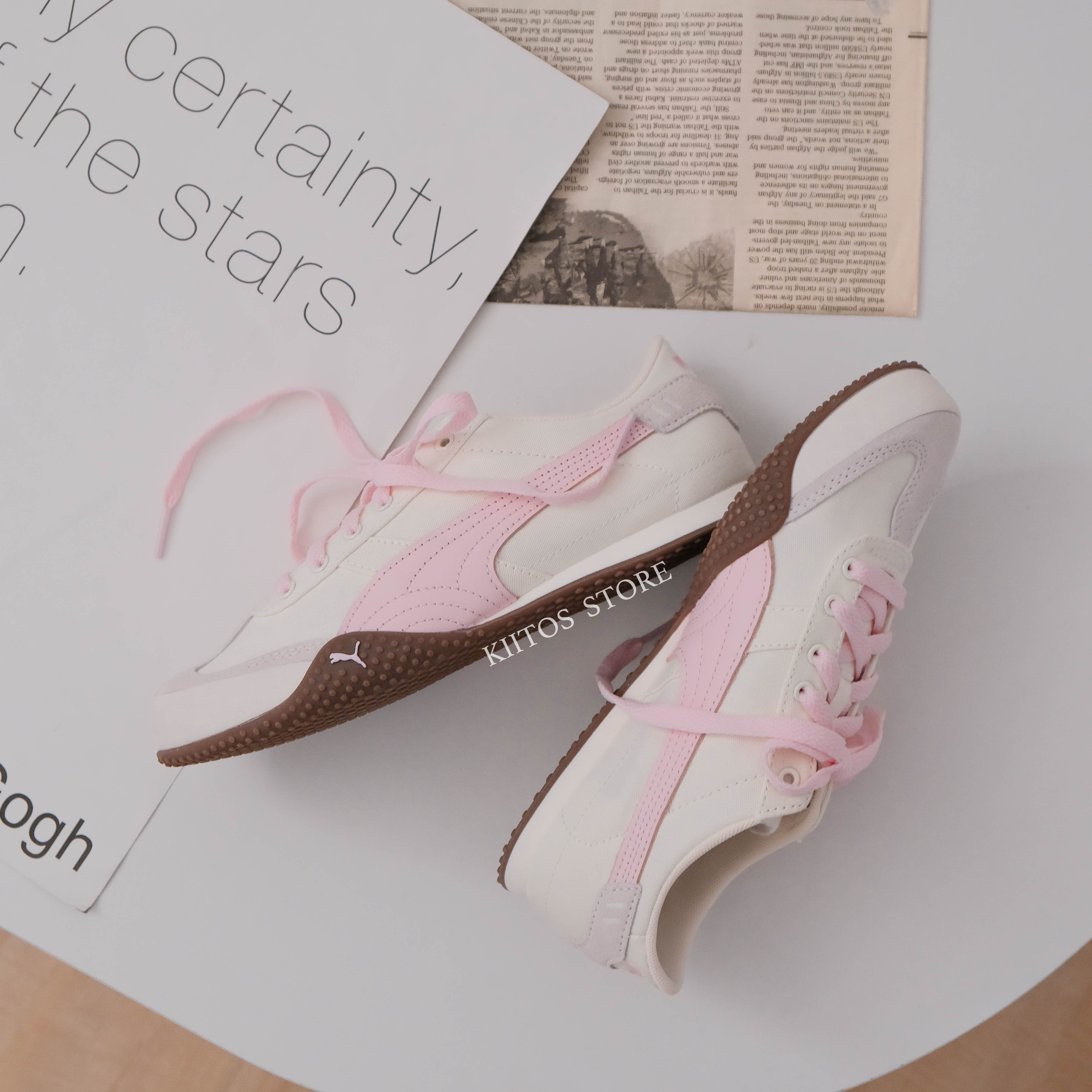 Puma Bella UT Canvas 春夏粉白 403492-02