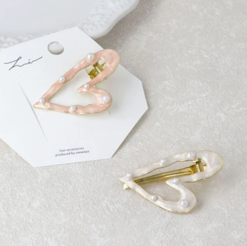 珍珠星形/心形髮夾