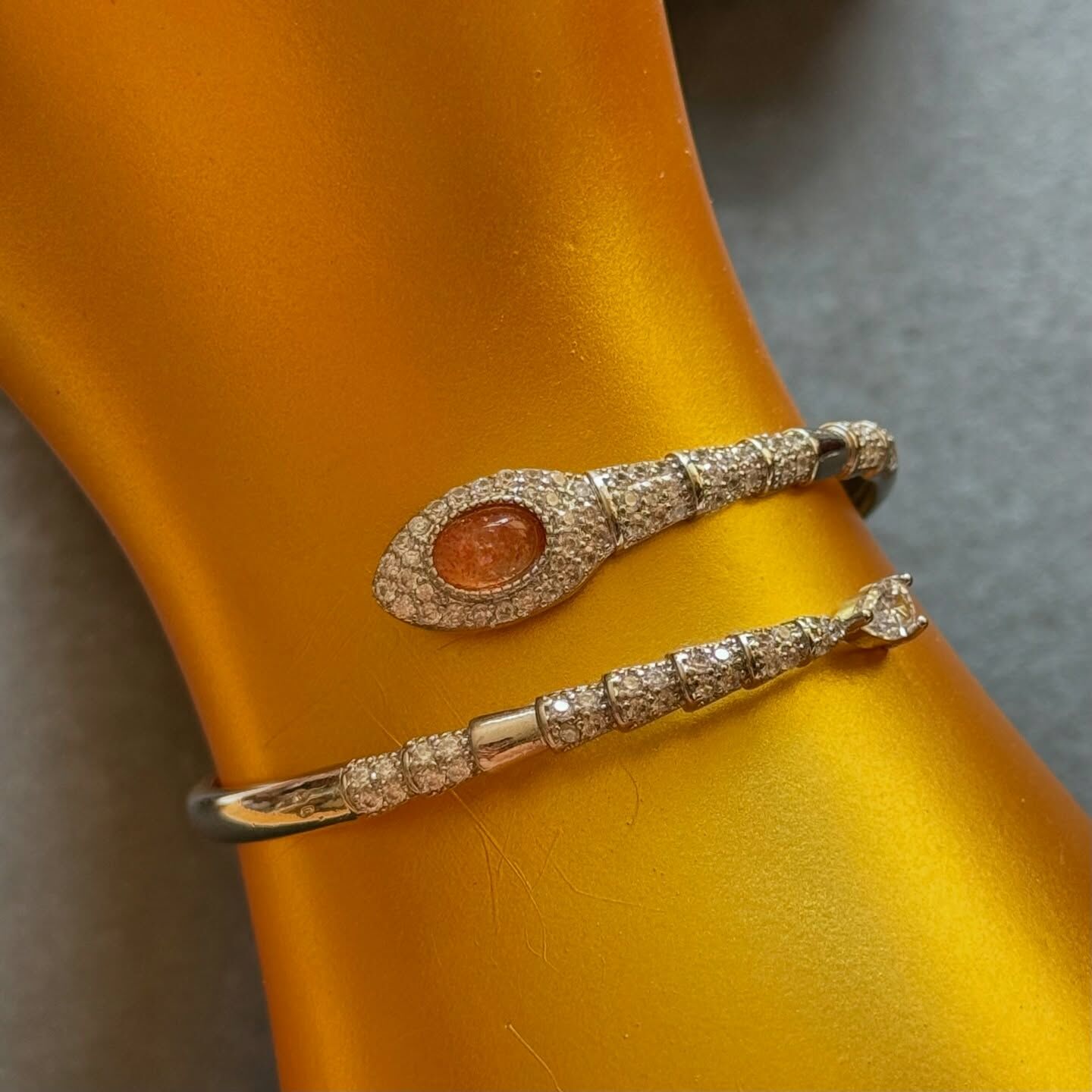 [原石] 金太陽石 銅手鐲 金屬手鐲